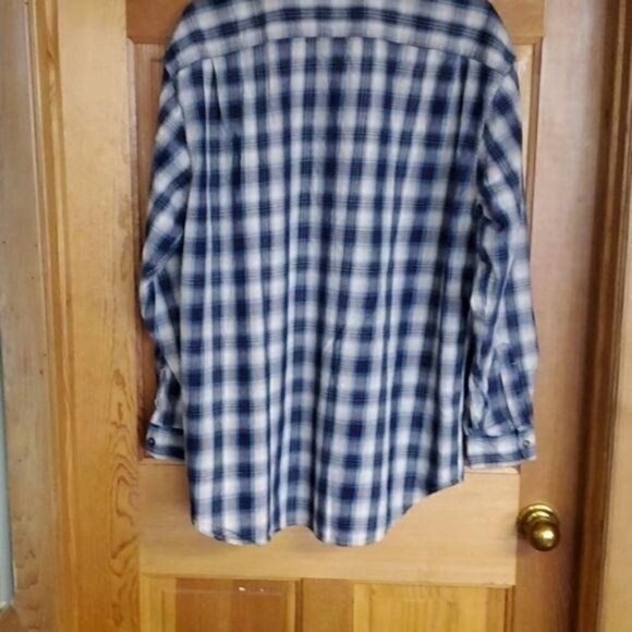 G.H.‎ Bass & Co. BASS Teal Plaid Casual Buttoned Down Sz. L Shirt - Picture 6 of 10